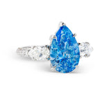 Blue Pear Diamond Engagement Ring - Shyne Jewelers BLUEPEARRING_1 Shyne Jewelers