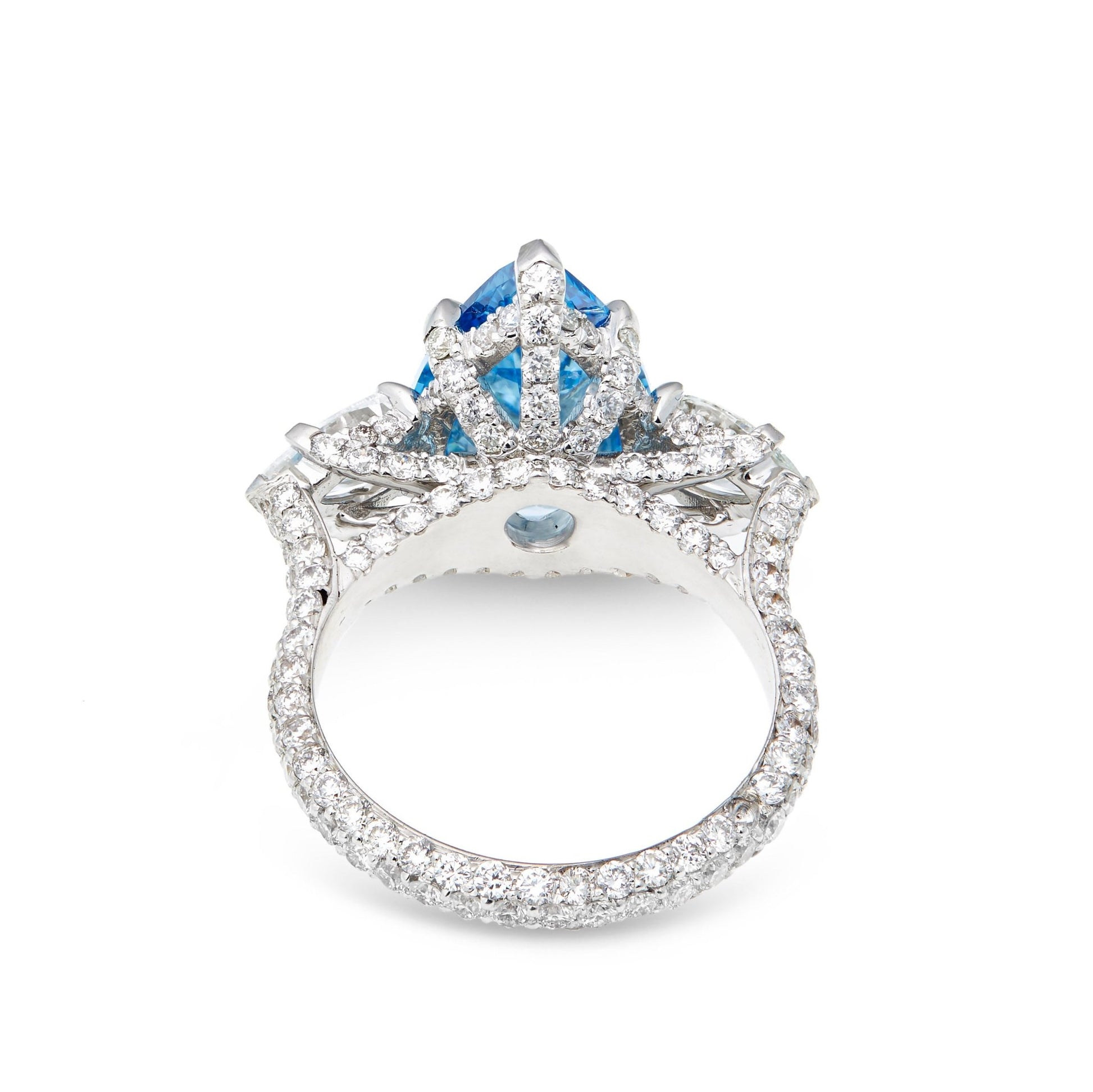 Blue Pear Diamond Engagement Ring - Shyne Jewelers BLUEPEARRING_1 Shyne Jewelers