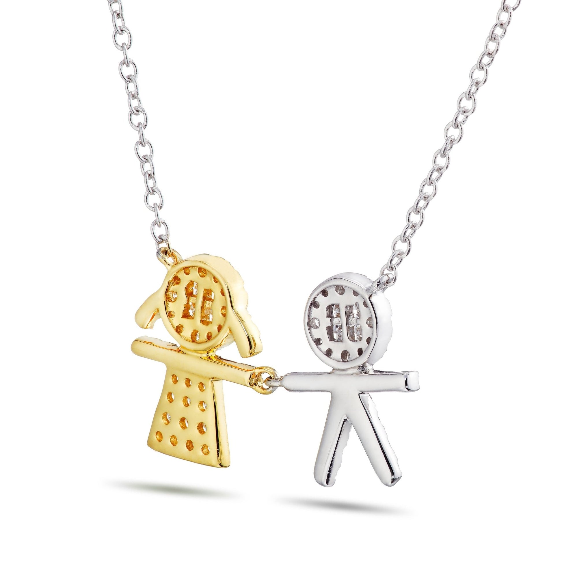 Boy & Girl Duo Diamond Necklace - Shyne Jewelers 165-00259 Shyne Jewelers
