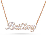 "Brittany" custom name necklace - Shyne Jewelers Rose Gold Shyne Jewelers