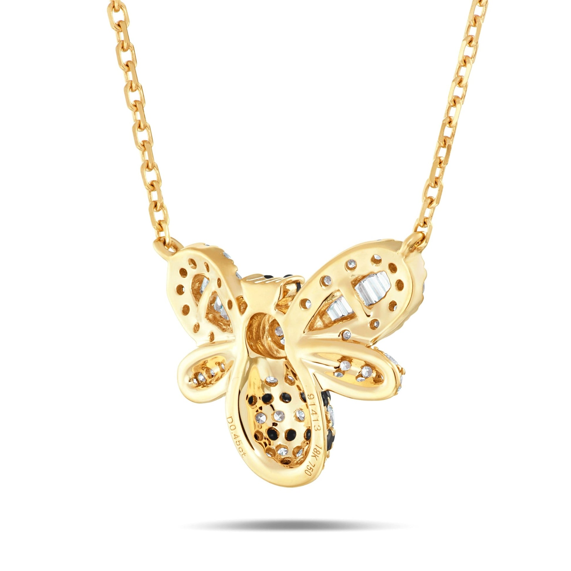 Bumble Bee Diamond Necklace - Shyne Jewelers Yellow Gold Shyne Jewelers