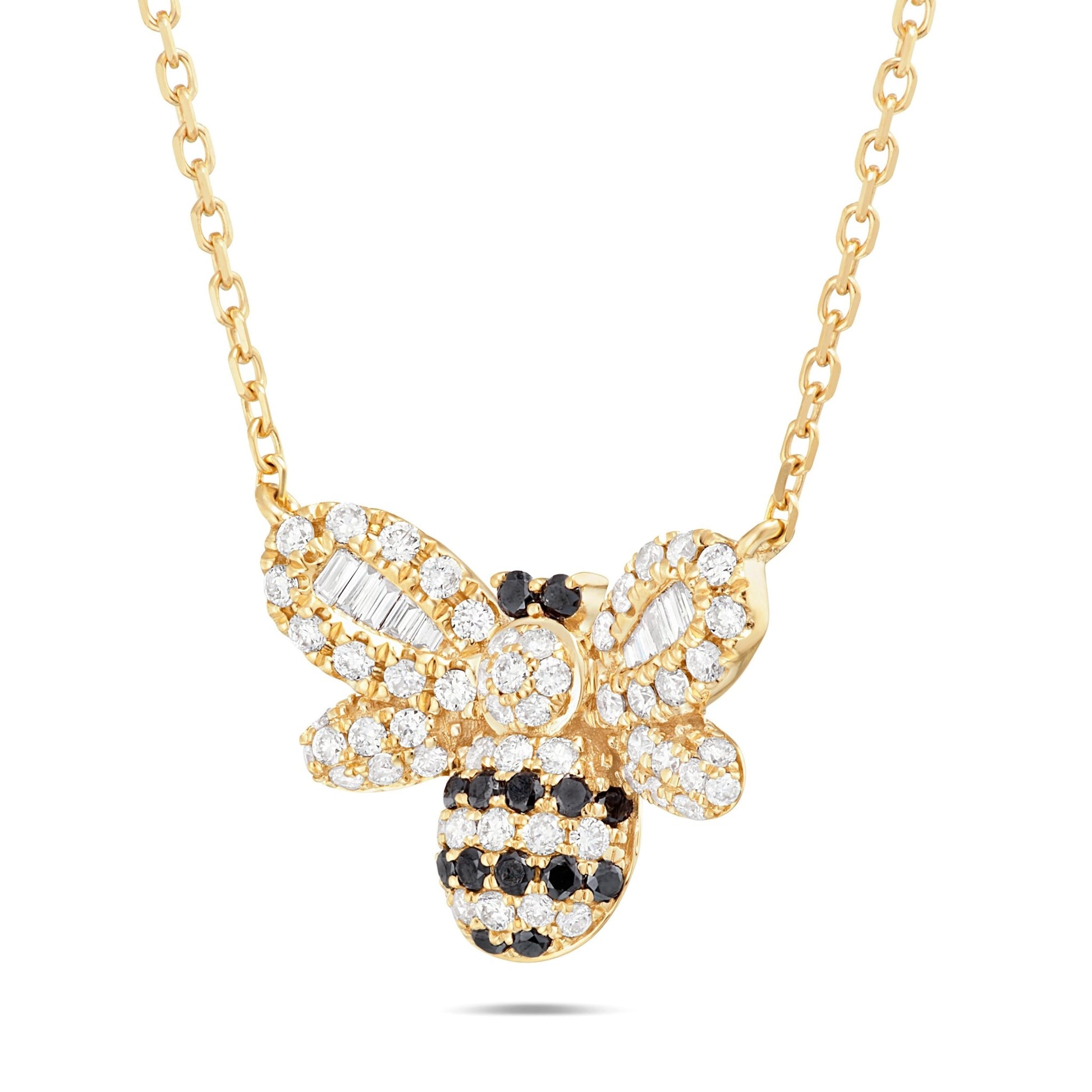 Bumble Bee Diamond Necklace - Shyne Jewelers Yellow Gold Shyne Jewelers