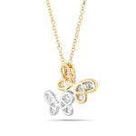 Butterfly Duo Diamond Necklace - Shyne Jewelers 165-00224 Yellow & White Gold Shyne Jewelers