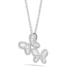 Butterfly Duo Diamond Necklace - Shyne Jewelers 165-00224 White Gold Shyne Jewelers