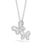 Butterfly Duo Diamond Necklace - Shyne Jewelers 165-00224 White Gold Shyne Jewelers