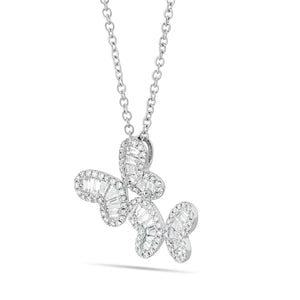 Butterfly Duo Diamond Necklace - Shyne Jewelers 165-00224 White Gold Shyne Jewelers
