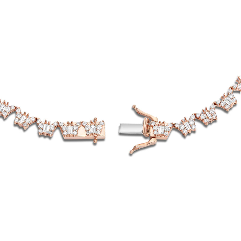 Butterfly Motif Diamond Tennis Chain - Shyne Jewelers 165-00377 Rose Gold Shyne Jewelers