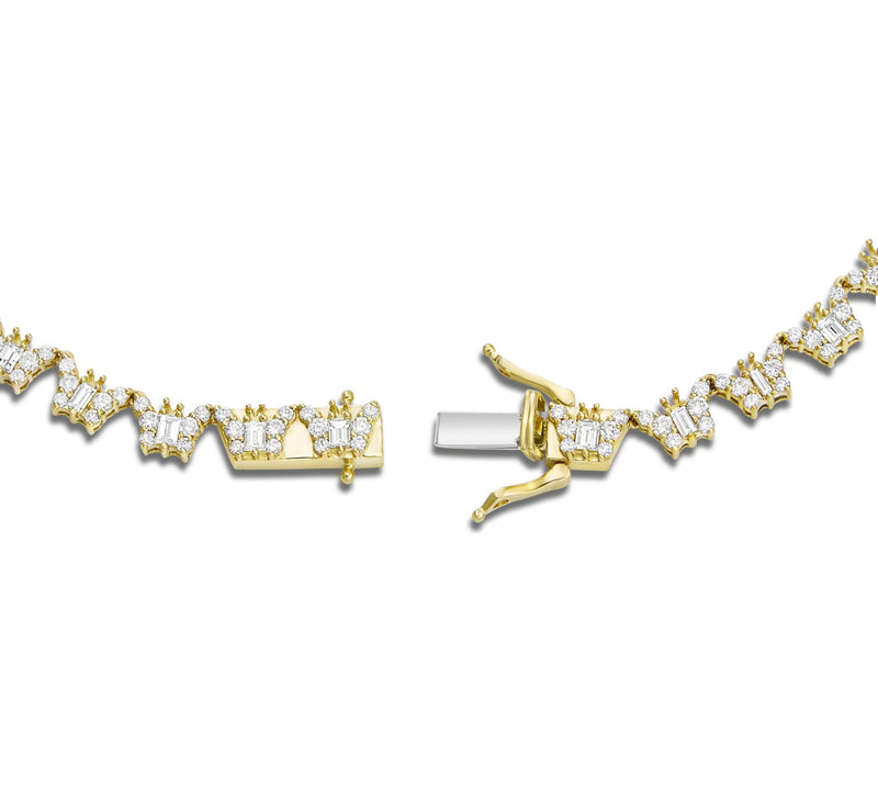 Butterfly Motif Diamond Tennis Chain - Shyne Jewelers 165-00377 Yellow Gold Shyne Jewelers