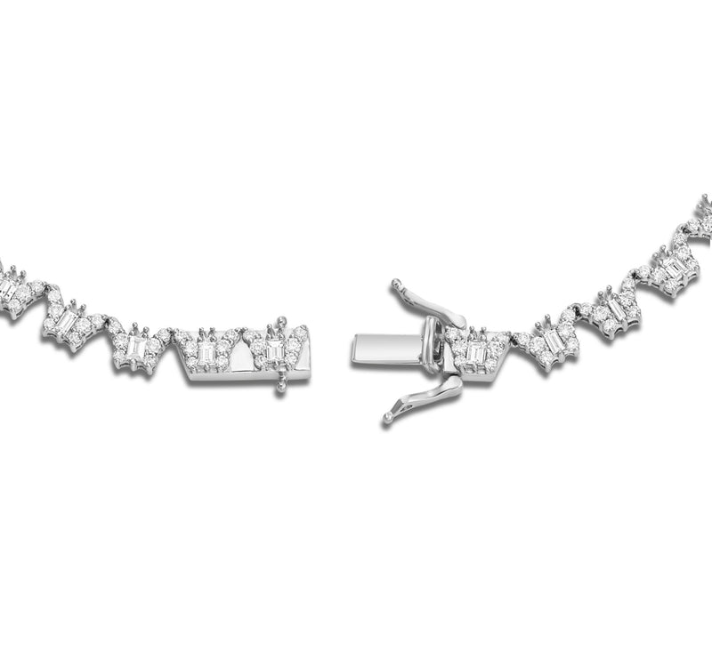 Butterfly Motif Diamond Tennis Chain - Shyne Jewelers 165-00377 White Gold Shyne Jewelers