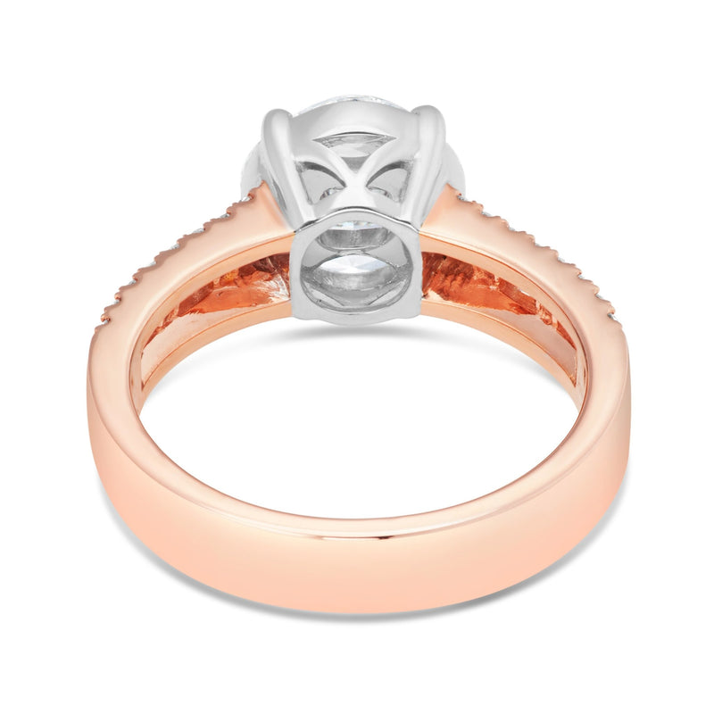 Cluster Diamond Engagement Ring - Shyne Jewelers Rose Gold 4 Shyne Jewelers