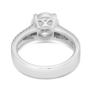 Cluster Diamond Engagement Ring - Shyne Jewelers White Gold 4 Shyne Jewelers