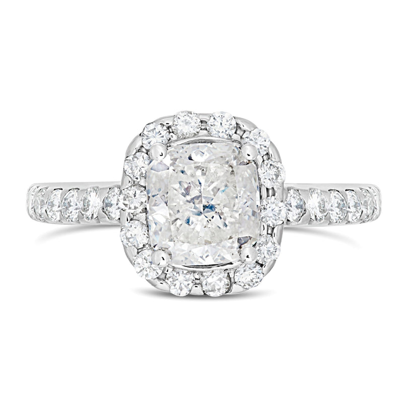 Cushion Cut Brilliant Halo Engagement Ring - Shyne Jewelers 4 Shyne Jewelers