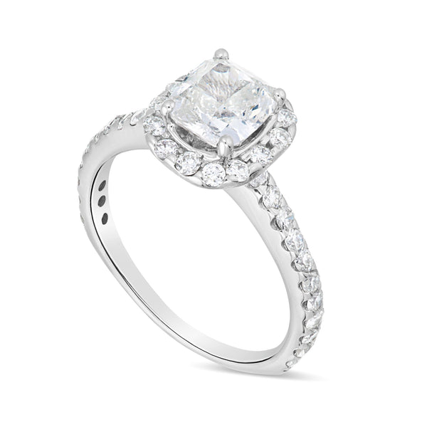 Cushion Cut Brilliant Halo Engagement Ring - Shyne Jewelers 4 Shyne Jewelers