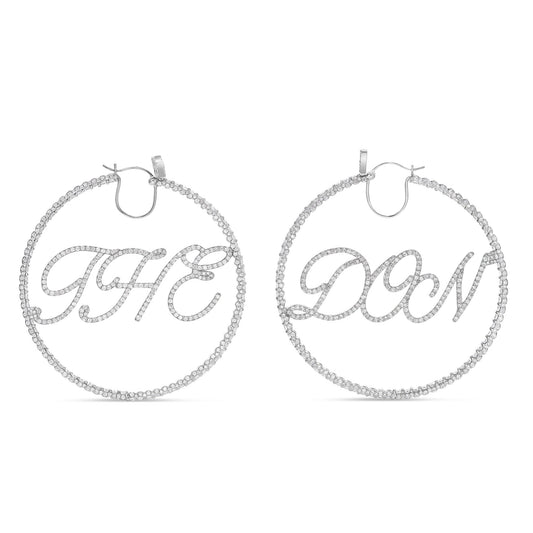 Custom "Ari, THE DON" Diamond Hoop Earrings - Shyne Jewelers THEDONHOOPSCUSTOM Shyne Jewelers