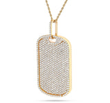 Custom Diamond Dog tag Pendant - Shyne Jewelers DIADOGTAGCUSTOM Shyne Jewelers