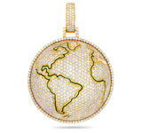 Custom Diamond & Enamel Globe Pendant - Shyne Jewelers Shyne Jewelers