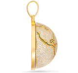 Custom Diamond & Enamel Globe Pendant - Shyne Jewelers Shyne Jewelers