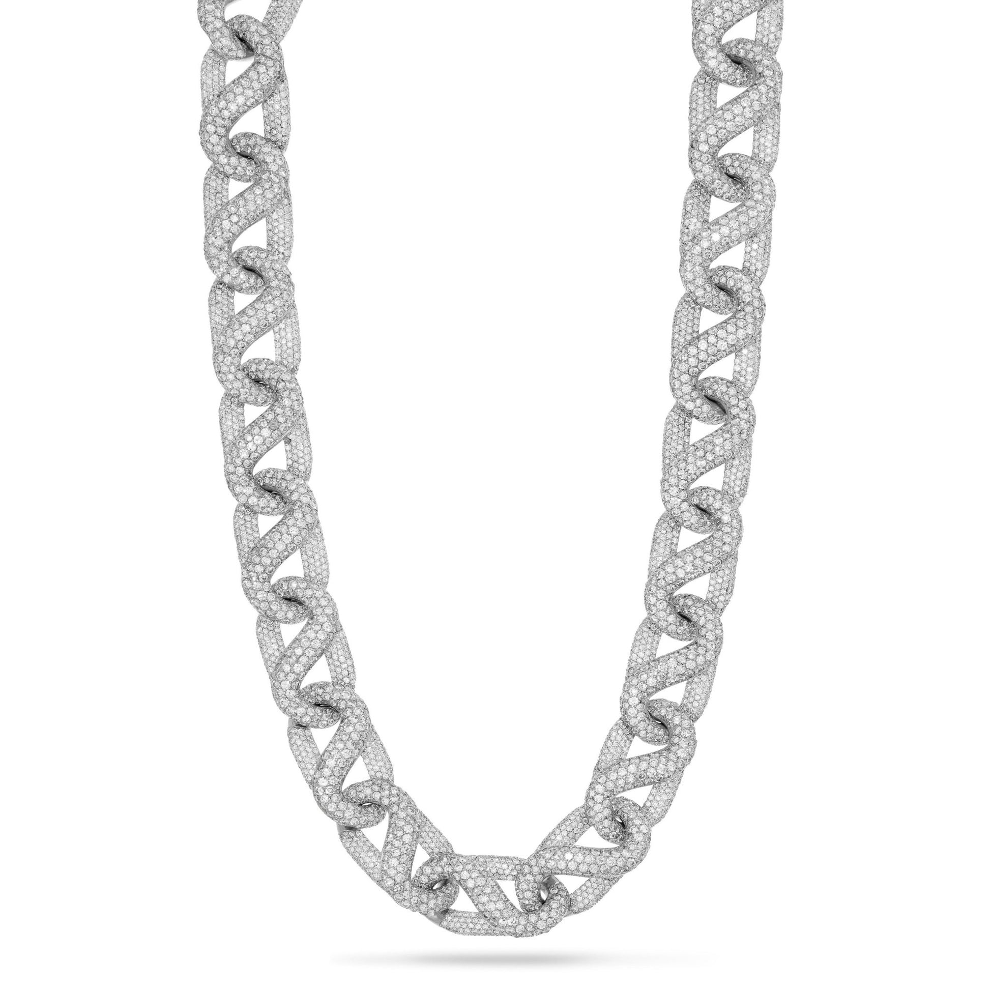 Custom Diamond Infinity Link Cuban Chain - Shyne Jewelers White Gold Shyne Jewelers