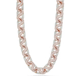 Custom Diamond Infinity Link Cuban Chain - Shyne Jewelers Rose & White Gold Shyne Jewelers