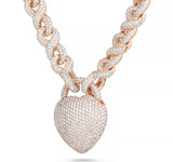 Custom Diamond Small Heart Lock Pedant and Chain - Shyne Jewelers NBAHEARTCUSTOM_SMALL Shyne Jewelers