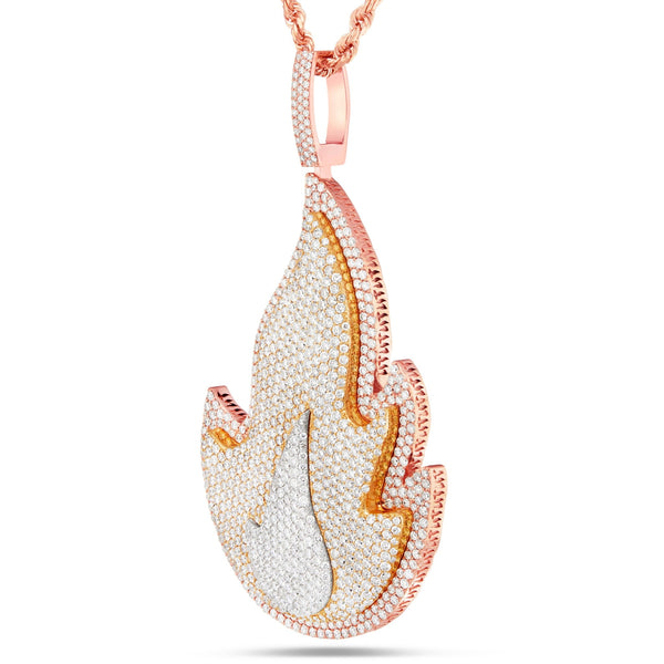 Custom Flame Diamond Pendant - Shyne Jewelers Shyne Jewelers