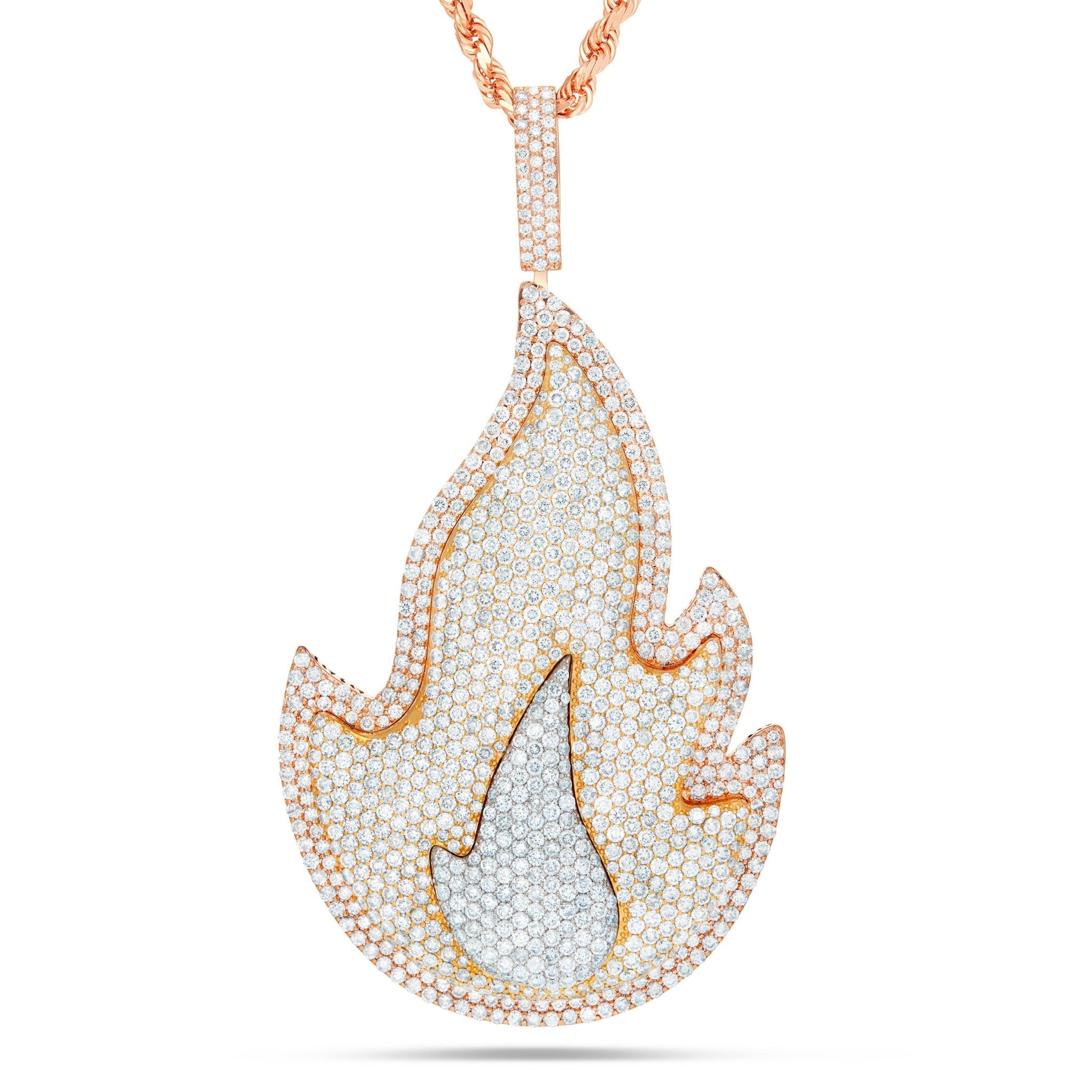 Custom Flame Diamond Pendant - Shyne Jewelers Shyne Jewelers