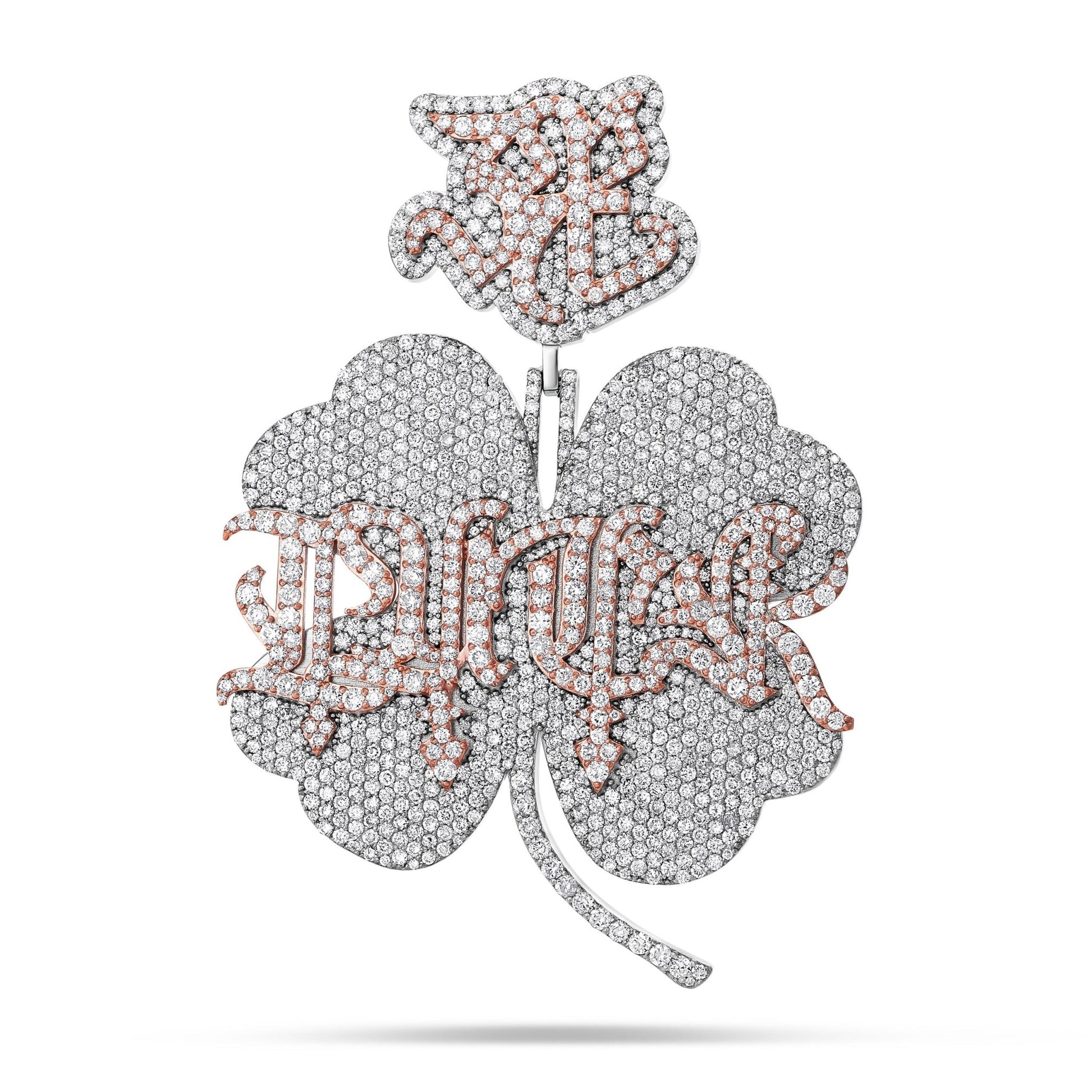 Custom "Lucky" Diamond Clover Pendant - Shyne Jewelers CLOVERCUSTOM Shyne Jewelers