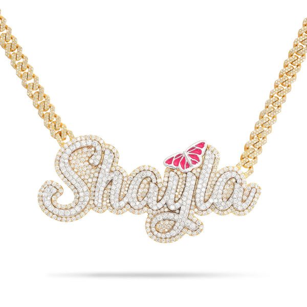 Custom "Shayla" Diamond and Enamel Pendant - Shyne Jewelers Shyne Jewelers