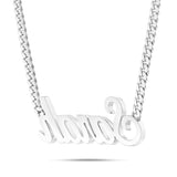 Custom Solid Gold Name Necklace, Large - Shyne Jewelers Yellow Gold 10KT Birds of Paradise Shyne Jewelers