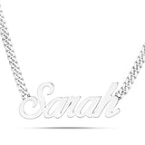 Custom Solid Gold Name Necklace, Large - Shyne Jewelers Yellow Gold 10KT Birds of Paradise Shyne Jewelers
