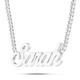 Custom Solid Gold Name Necklace, Large - Shyne Jewelers Yellow Gold 10KT Birds of Paradise Shyne Jewelers
