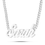 Custom Solid Gold Name Necklace, Large - Shyne Jewelers Yellow Gold 10KT Birds of Paradise Shyne Jewelers
