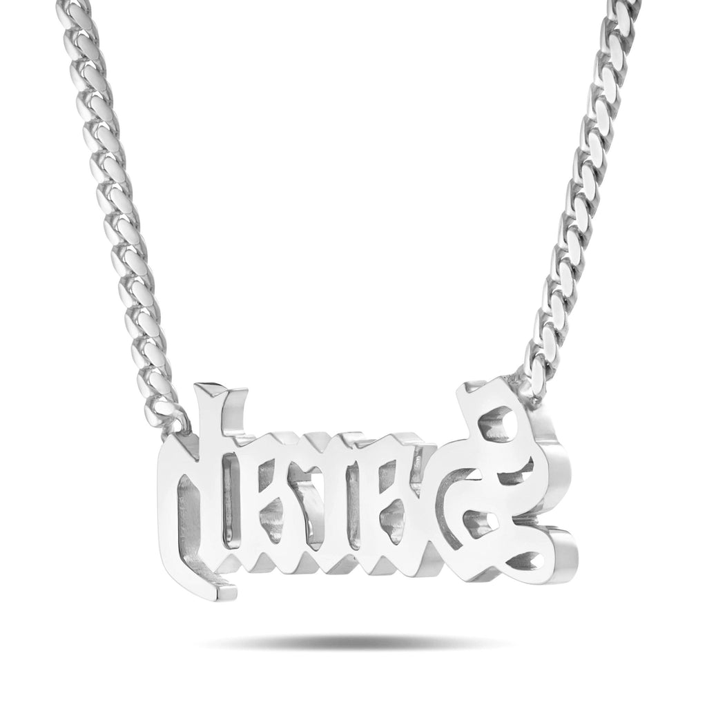 Large custom name necklace sales
