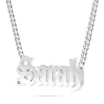 Custom Solid Gold Name Necklace, Large - Shyne Jewelers Yellow Gold 10KT Birds of Paradise Shyne Jewelers