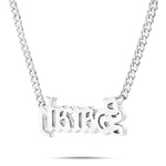 Custom Solid Gold Name Necklace, Medium - Shyne Jewelers Yellow Gold 10KT Birds of Paradise Shyne Jewelers