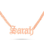 Customizable Solid Gold Medium Cuban Name Necklace