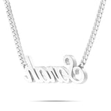 Custom Solid Gold Name Necklace, Medium - Shyne Jewelers Yellow Gold 10KT Birds of Paradise Shyne Jewelers