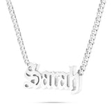 Custom Solid Gold Name Necklace, Medium - Shyne Jewelers Yellow Gold 10KT Birds of Paradise Shyne Jewelers