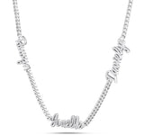 Custom Three Name Diamond Chain - Shyne Jewelers 3DIANAMECUBAN Shyne Jewelers