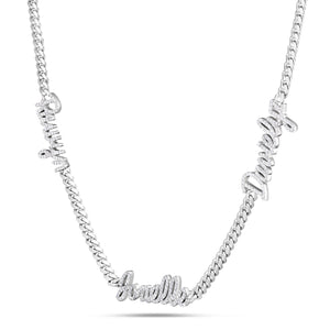 Custom Three Name Diamond Chain - Shyne Jewelers 3DIANAMECUBAN Shyne Jewelers