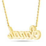 Customizable Diamond Name Necklace Large - Shyne Jewelers Yellow Gold 10KT Shyne Jewelers