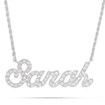 Customizable Diamond Name Necklace Large - Shyne Jewelers White Gold 10KT Shyne Jewelers
