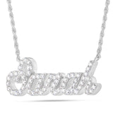 Customizable Diamond Name Necklace Large - Shyne Jewelers White Gold 10KT Shyne Jewelers