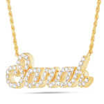 Customizable Diamond Name Necklace Large - Shyne Jewelers Yellow Gold 10KT Shyne Jewelers