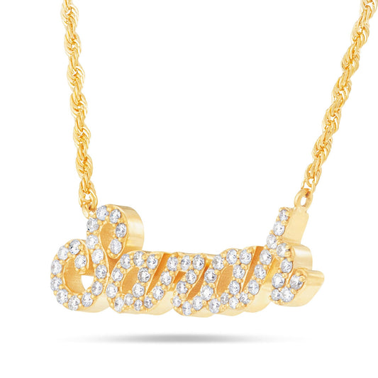 Customizable Diamond Name Necklace Medium - Shyne Jewelers Yellow Gold 10KT Shyne Jewelers