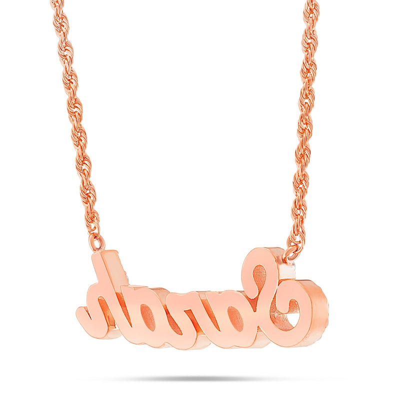 Customizable Diamond Name Necklace Medium - Shyne Jewelers Rose Gold 10KT Shyne Jewelers