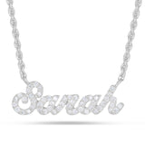 Customizable Diamond Name Necklace Small - Shyne Jewelers White Gold 10KT Shyne Jewelers