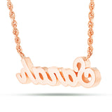 Customizable Diamond Name Necklace Small - Shyne Jewelers Rose Gold 10KT Shyne Jewelers