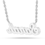 Customizable Diamond Name Necklace Small - Shyne Jewelers White Gold 10KT Shyne Jewelers