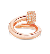 Diamond Accent Nail Statement Ring - Shyne Jewelers 135-00100 Rose Gold 4 Shyne Jewelers